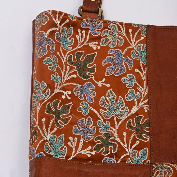 Handcrafted Goat Leather Tote Bag | Tan | Spacious with Multicompartment Design