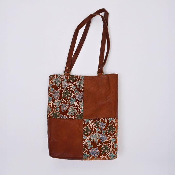 Handcrafted Goat Leather Tote Bag | Tan | Spacious with Multicompartment Design