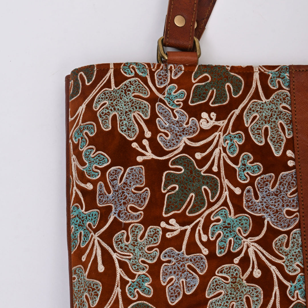 Handcrafted Goat Leather Tote Bag | Tan | Spacious with Multicompartment Design