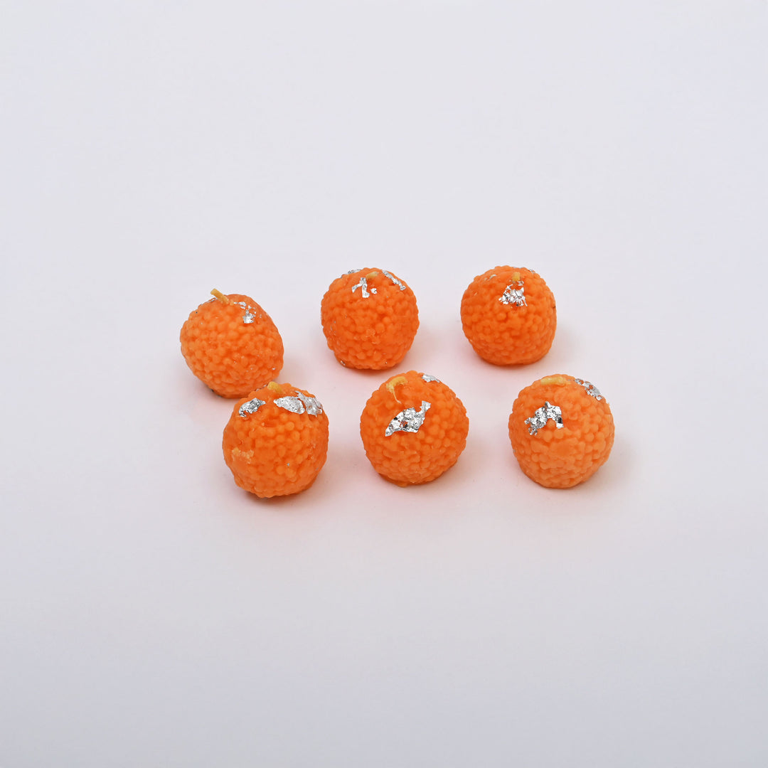 Laddu Festival Candles | Kesar Cardamom Soy Wax Indian Sweet Design