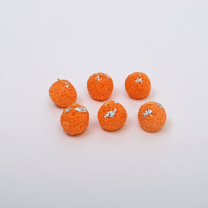 Laddu Festival Candles | Kesar Cardamom Soy Wax Indian Sweet Design