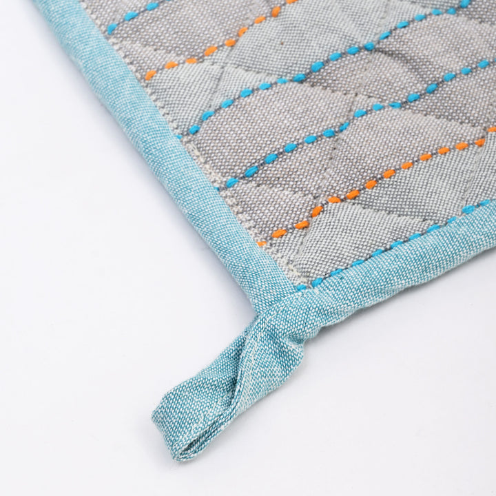 Quilted Cotton Oven Mitt & Pot Holder Set | Heat Resistant Kitchen Essentials