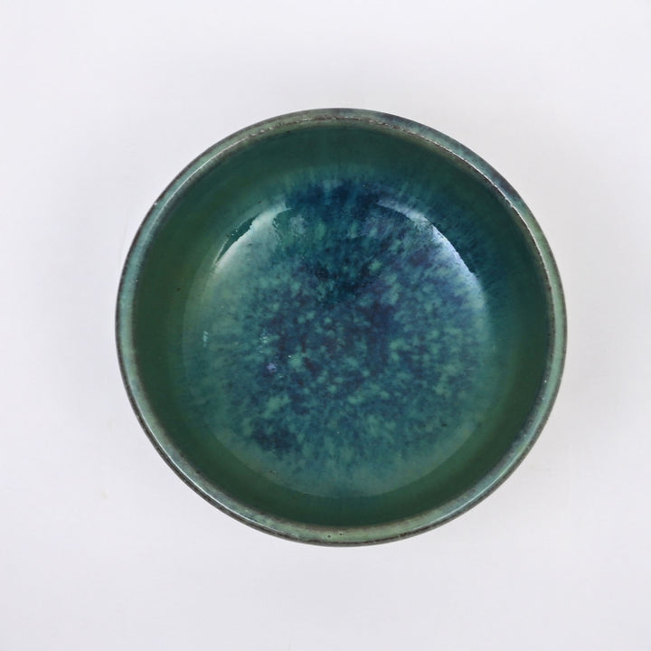 Handmade Terracotta Serving Bowl | Glossy Green Glaze | Rustic & Elegant Tableware