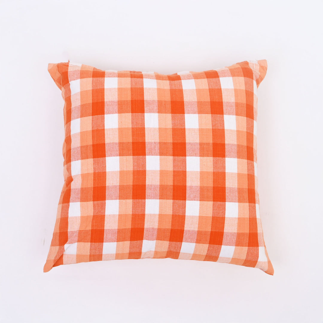 Handloom Cotton Check Table Cover | 59"x53"