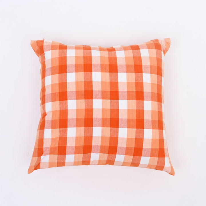 Handloom Cotton Checkered Curtain - 86"x52"