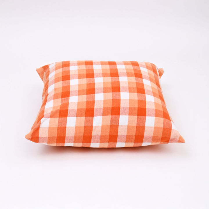Handloom Cotton Checkered Curtain - 86"x52"