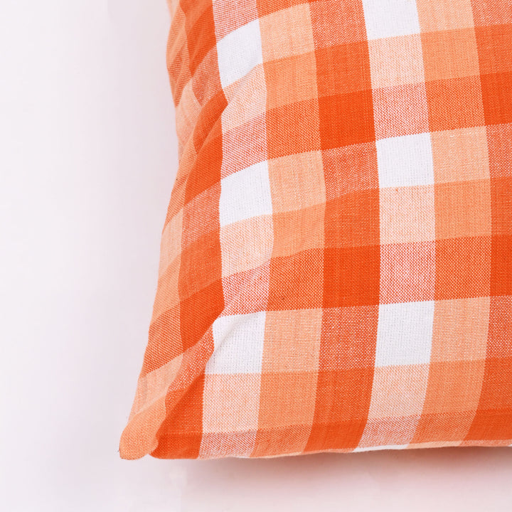 Handloom Cotton Checkered Curtain - 86"x52"