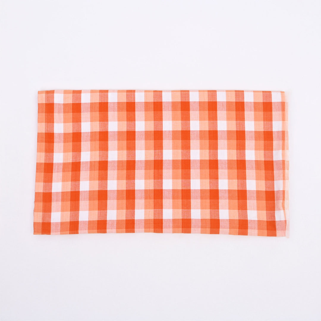 Handloom Cotton Checkered Curtain - 86"x52"