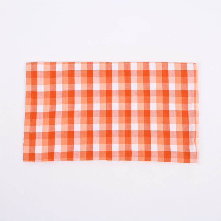 Handloom Cotton Checkered Curtain - 86"x52"