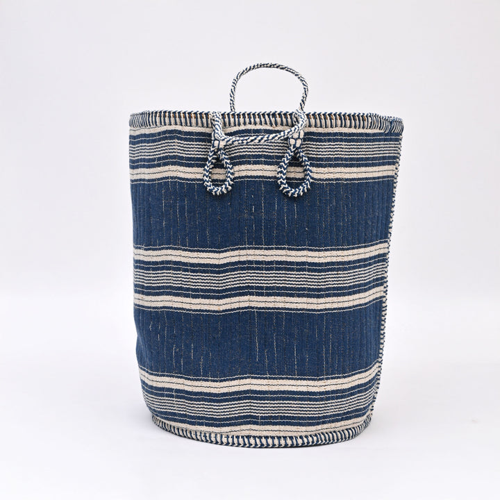 Handcrafed Jute Cotton Laundry Basket | Natural Fabric