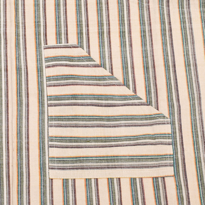 Set of 4 Handloom Cotton Aprons | Checked Design with Front Pockets