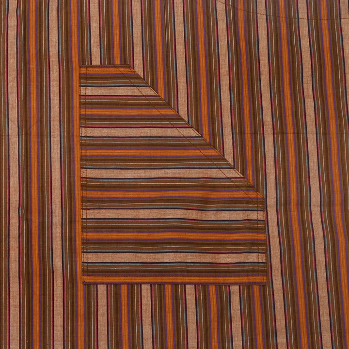 Set of 4 Handloom Cotton Aprons | Checked Design with Front Pockets