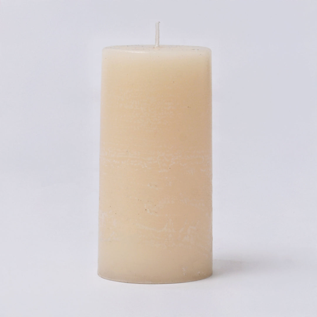 Handpoured Unscented Ivory Pillar Candle