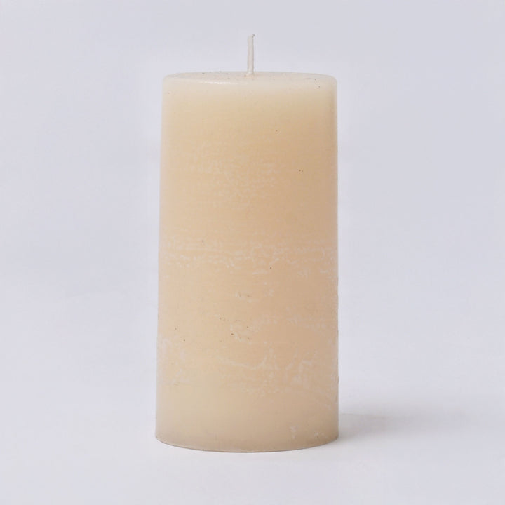 Handpoured Unscented Ivory Pillar Candle