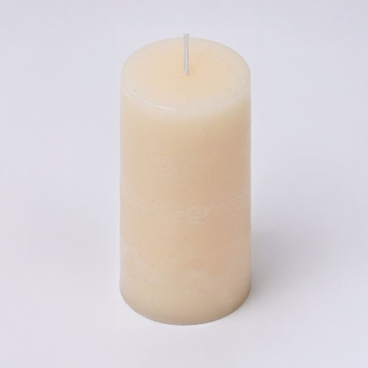Handpoured Unscented Ivory Pillar Candle
