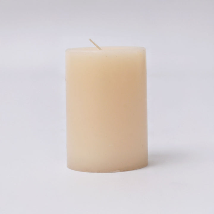 Handpoured Unscented Ivory Pillar Candle