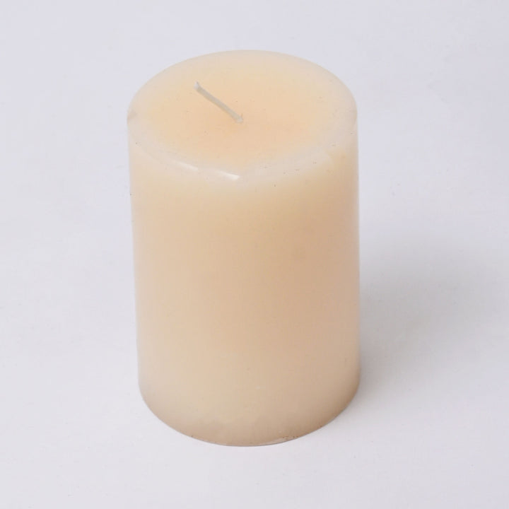Handpoured Unscented Ivory Pillar Candle