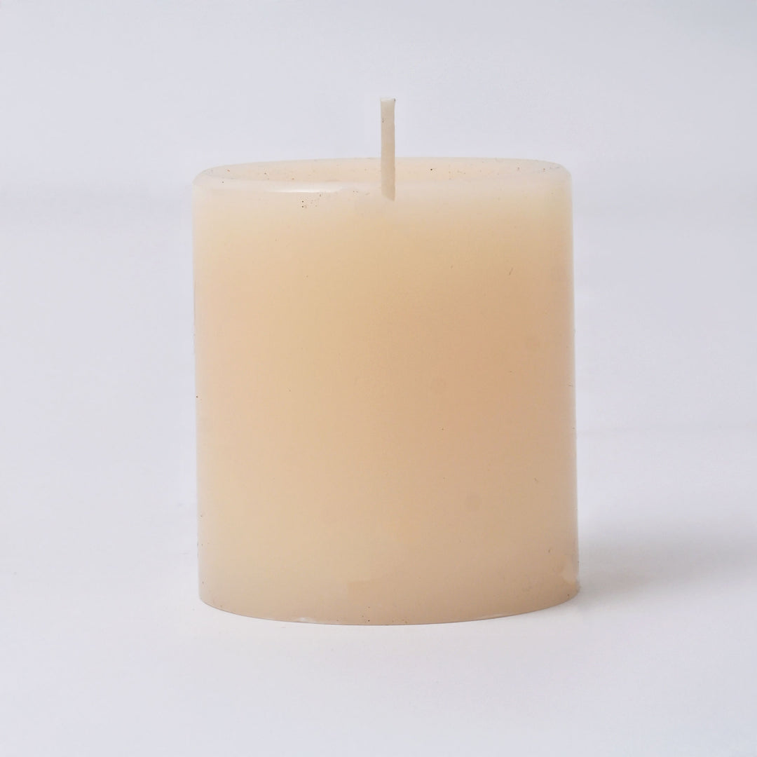 Handpoured Unscented Ivory Pillar Candle