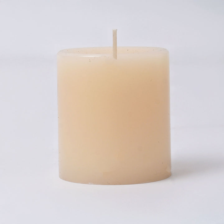 Handpoured Unscented Ivory Pillar Candle