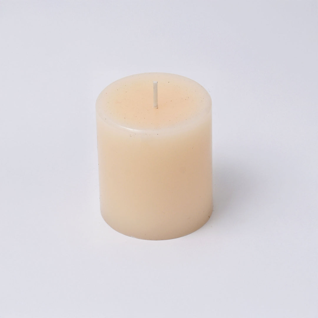 Handpoured Unscented Ivory Pillar Candle