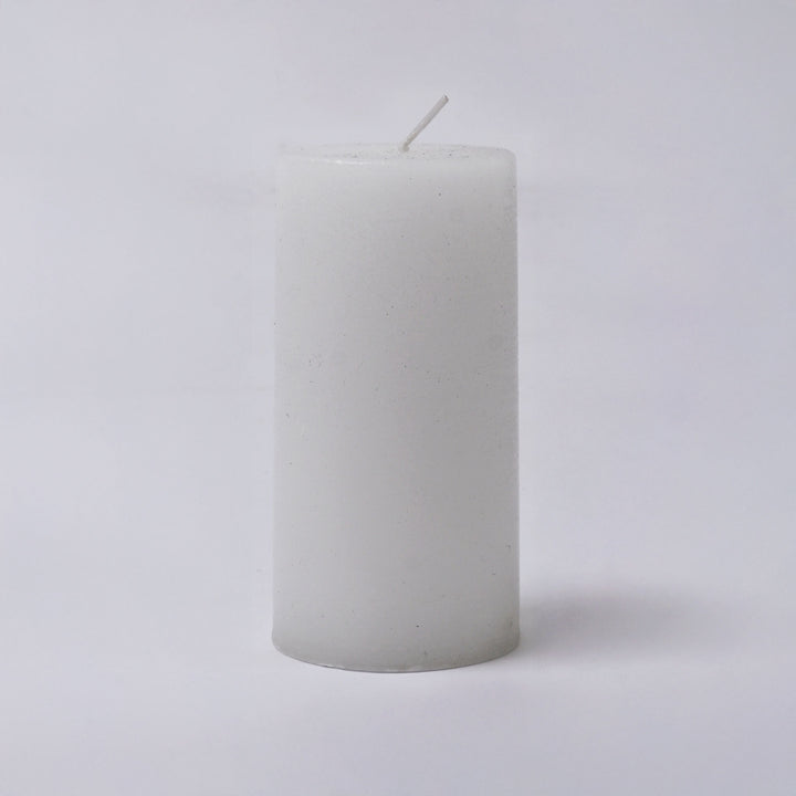 Handpoured Unscented White Pillar Candle