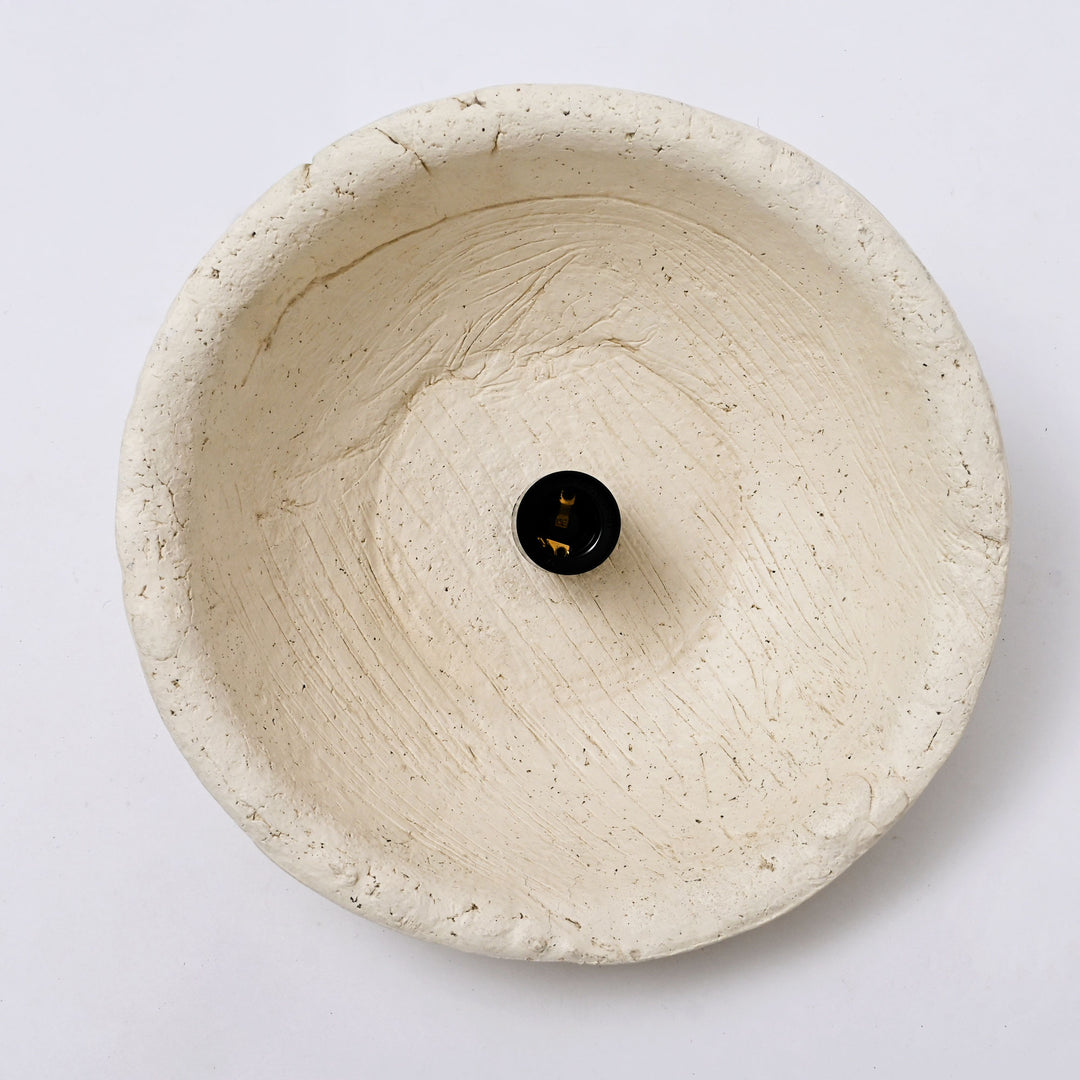 Handcrafted Paper Mache Pendant Light | White