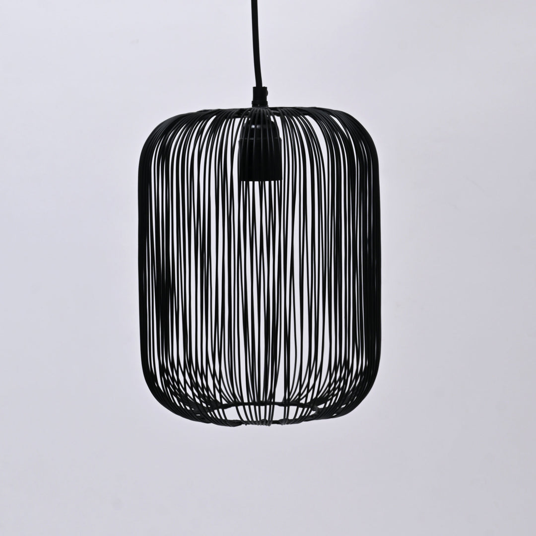 Hanging Iron Pendant Light | Black | Sleek Industrial Style Lighting