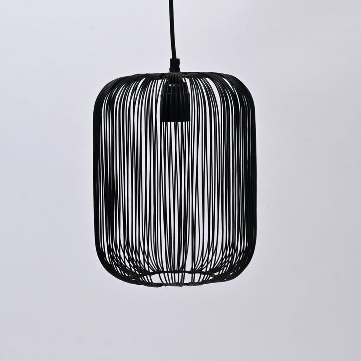Hanging Iron Pendant Light | Black | Sleek Industrial Style Lighting
