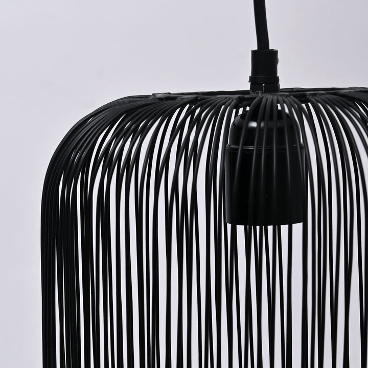 Hanging Iron Pendant Light | Black | Sleek Industrial Style Lighting