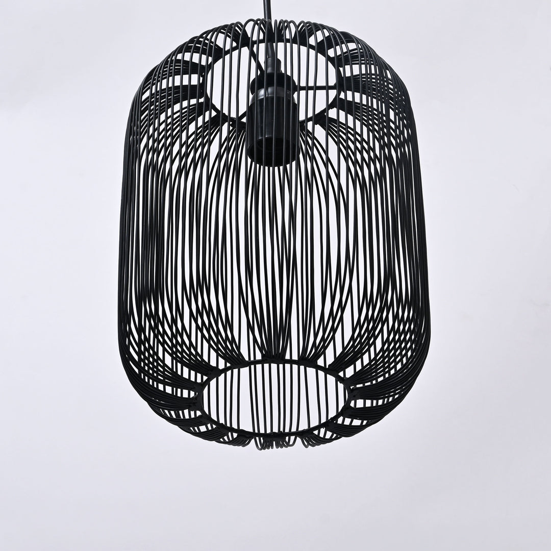 Hanging Iron Pendant Light | Black | Sleek Industrial Style Lighting