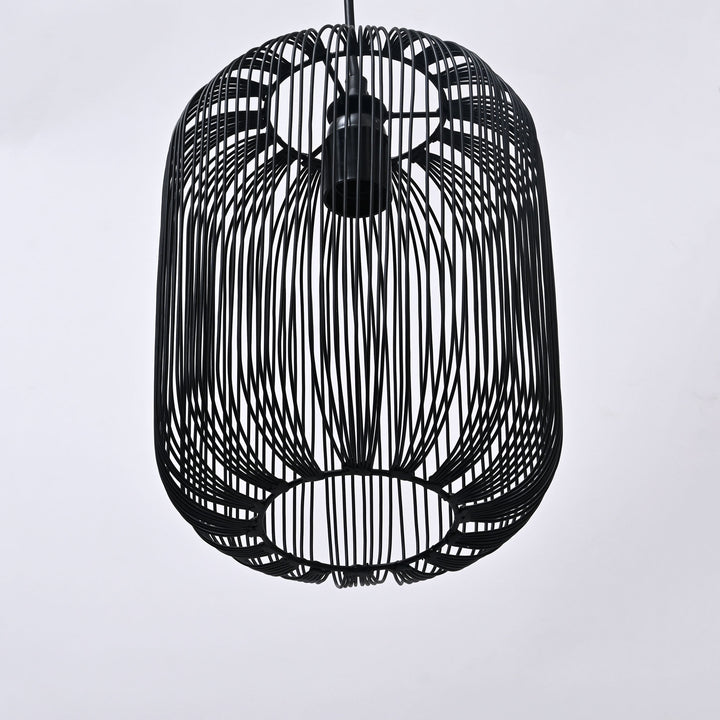 Hanging Iron Pendant Light | Black | Sleek Industrial Style Lighting