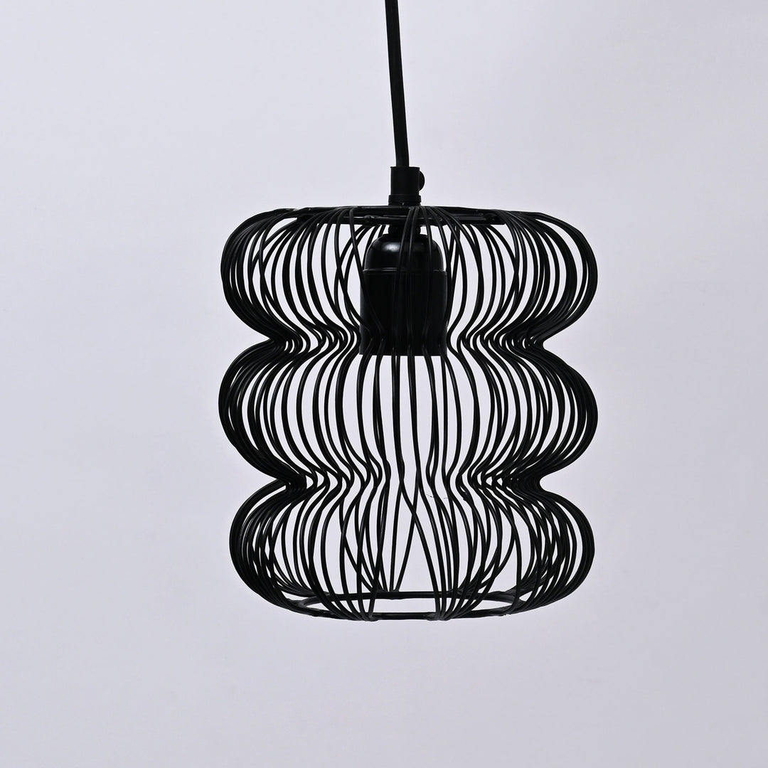 Hanging Iron Pendant Light | Black | Sleek Industrial Style Lighting