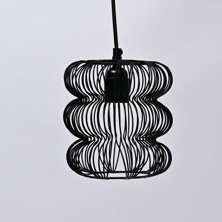 Hanging Iron Pendant Light | Black | Sleek Industrial Style Lighting