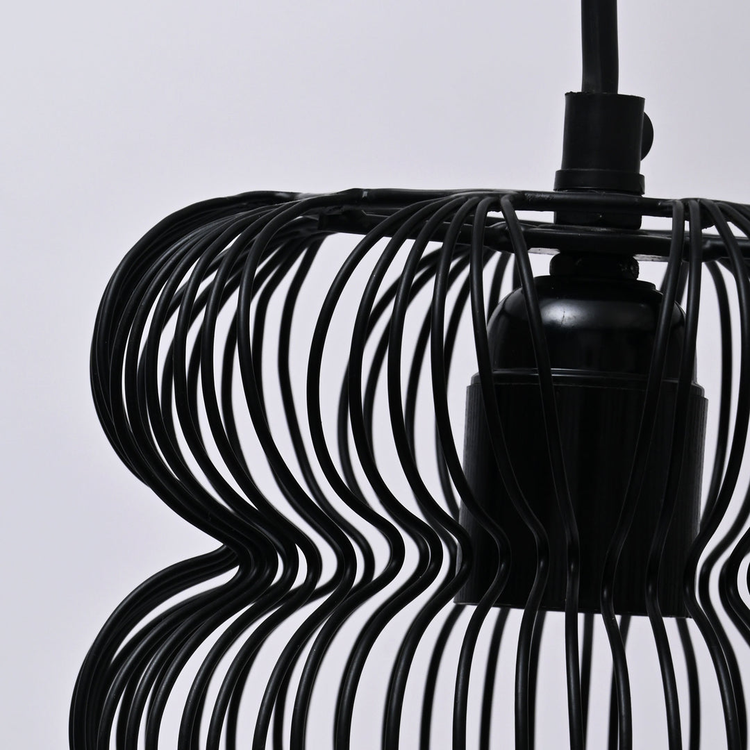 Hanging Iron Pendant Light | Black | Sleek Industrial Style Lighting