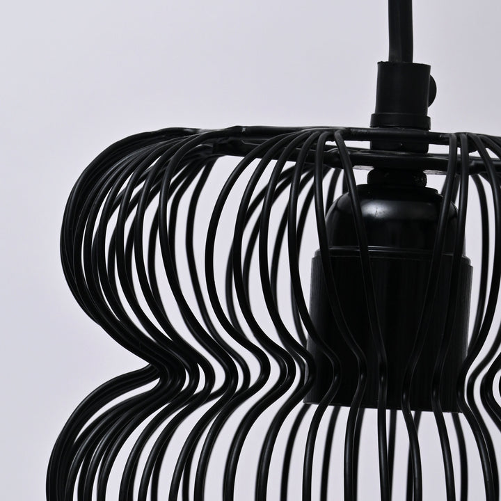 Hanging Iron Pendant Light | Black | Sleek Industrial Style Lighting