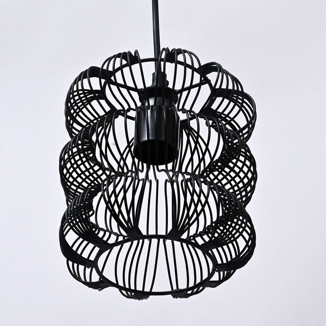 Hanging Iron Pendant Light | Black | Sleek Industrial Style Lighting