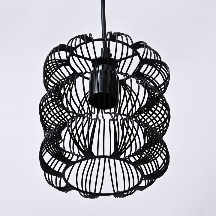 Hanging Iron Pendant Light | Black | Sleek Industrial Style Lighting