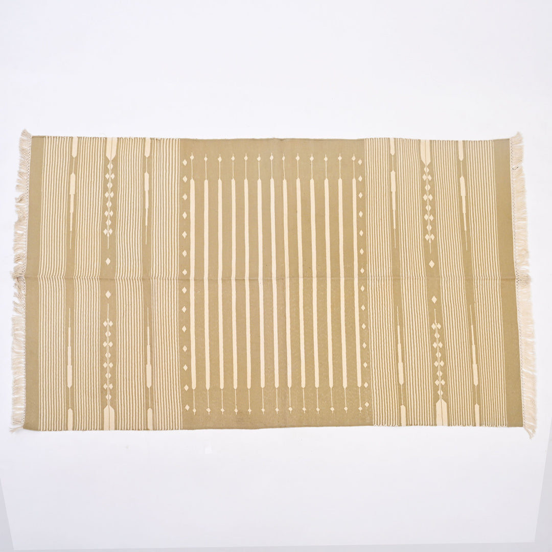 Stripe Cotton Area Rug – 3x5 ft | Handwoven Rug