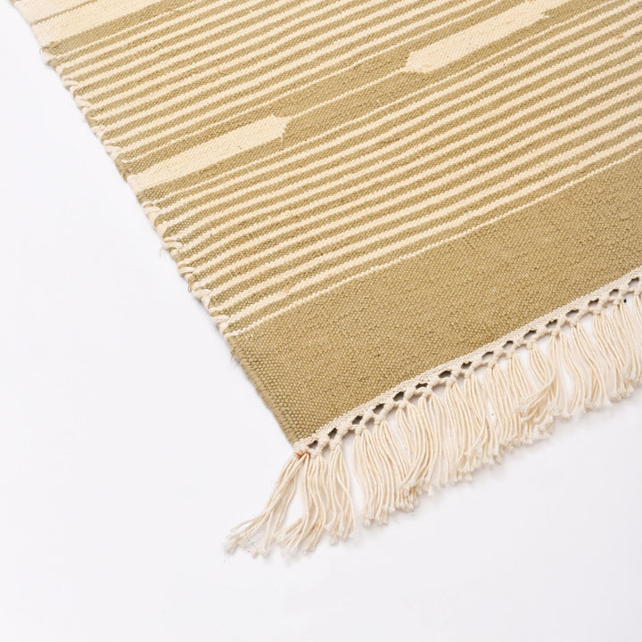 Stripe Cotton Area Rug – 3x5 ft | Handwoven Rug