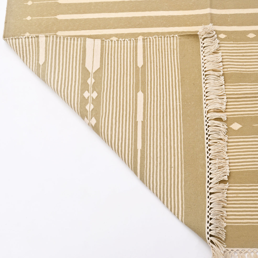 Stripe Cotton Area Rug – 3x5 ft | Handwoven Rug
