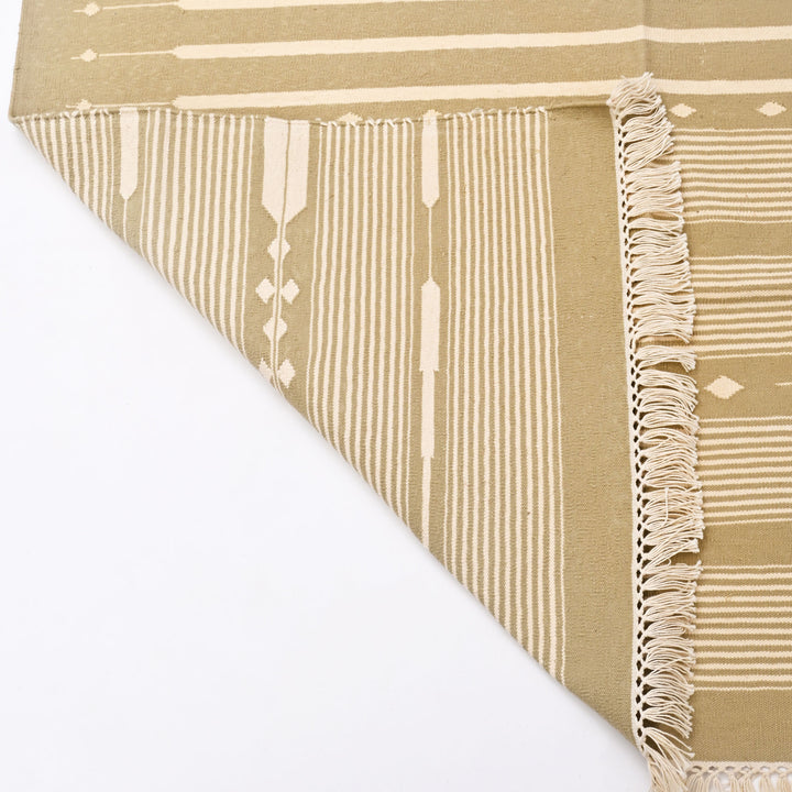 Stripe Cotton Area Rug – 3x5 ft | Handwoven Rug