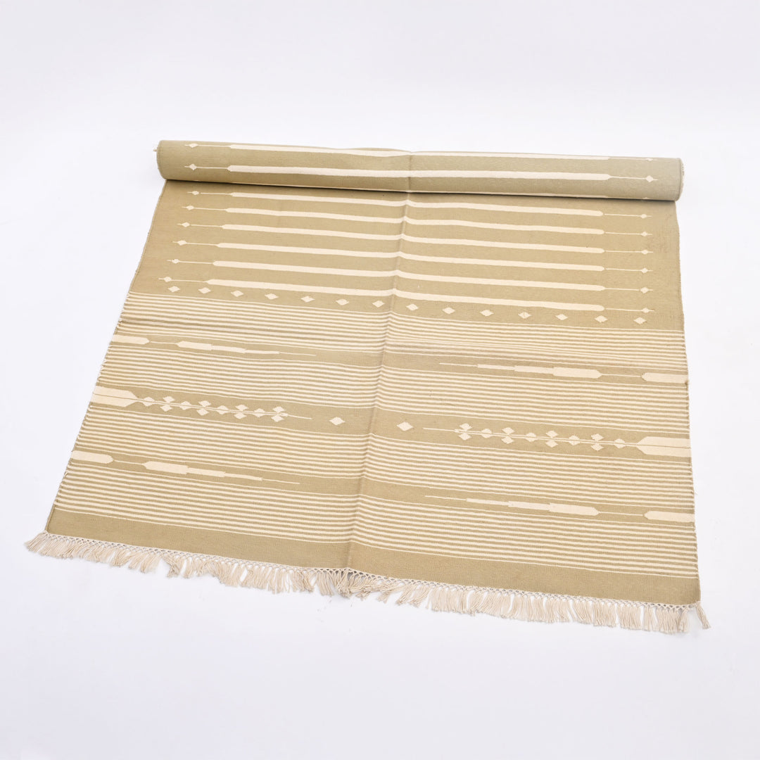 Stripe Cotton Area Rug – 3x5 ft | Handwoven Rug