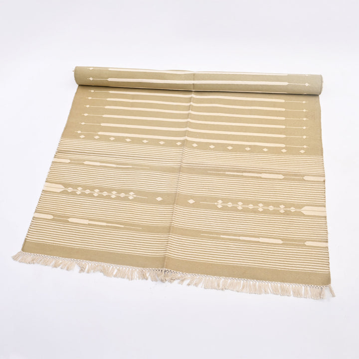 Stripe Cotton Area Rug – 3x5 ft | Handwoven Rug