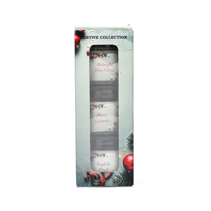 Christmas Decorative Candles | 60 ML Jars with Black Lid