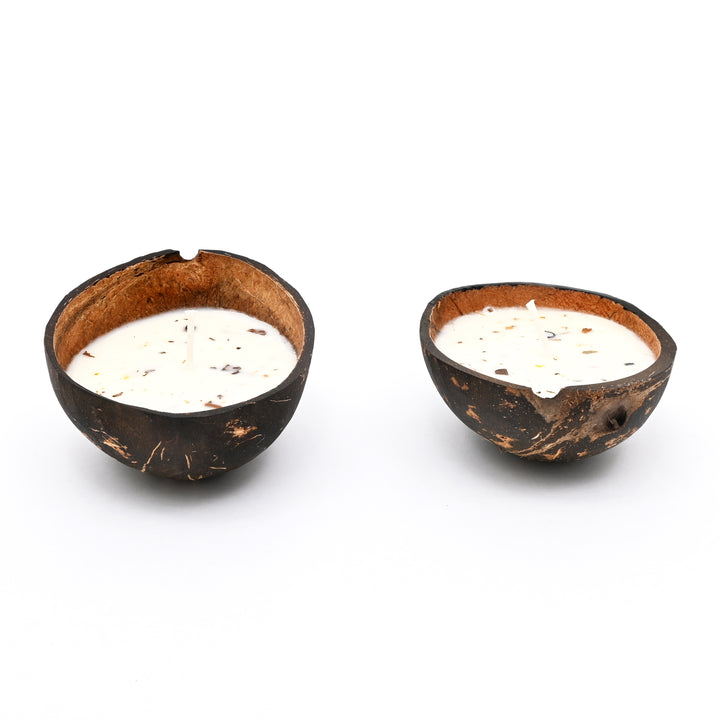 Coconut Shell Candle |  6x9x2.5 Inch