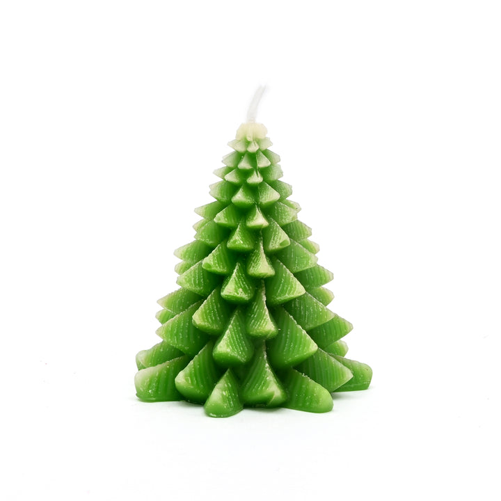 Green Christmas Tree Candle | Decorative Holiday Candle, 3.25 x 3.25 x 3.5 Inch