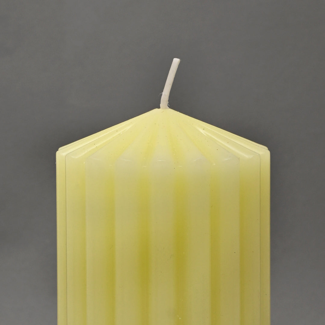 Ribbed Pillar Candle (Non-Scented) | 6.5 Inch