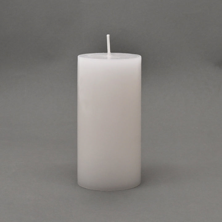 Christmas Pillar Candle (Non-Scented) | White Decorative Holiday Candles, 3.5 x 5 x 7.5 Inch