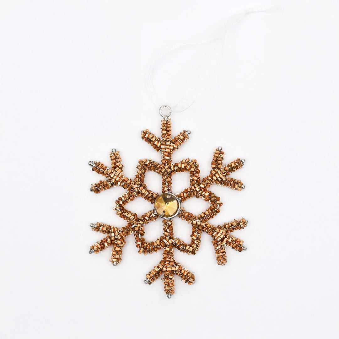 Beaded snowflakes | Christmas Hanging Ornament