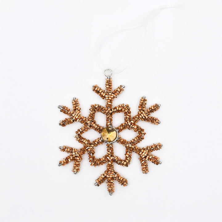 Beaded snowflakes | Christmas Hanging Ornament